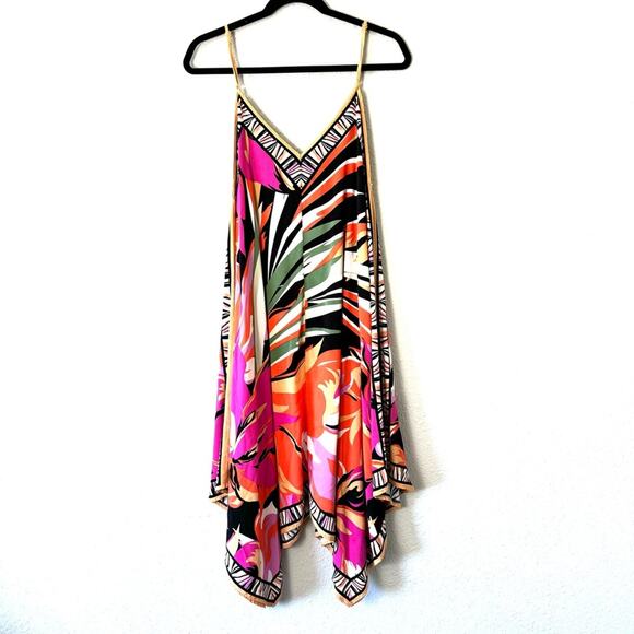 Flying Tomato Hot Pink Handkerchief Midi Dress Size Medium - Picture 3 of 7